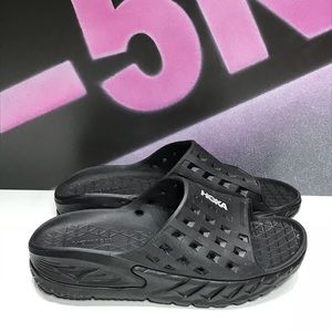 Hoka One One Black Slip-On Cushioning Sandals